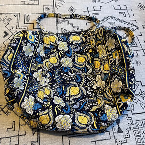 Vera Bradley Black Yellow Floral Travel Bag
